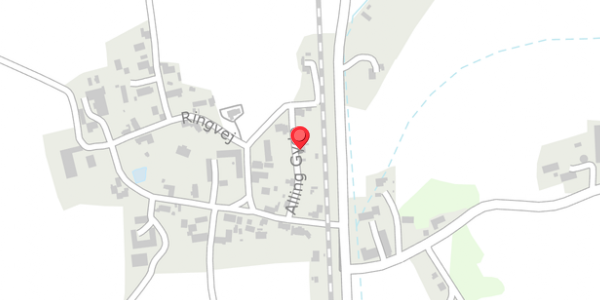 Trafikstøjkort på Alling Gyde 8A, 8680 Ry