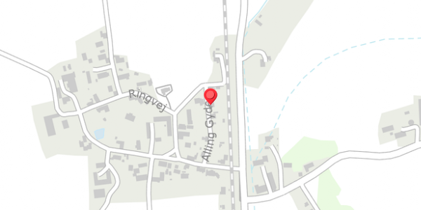 Trafikstøjkort på Alling Gyde 8B, 8680 Ry