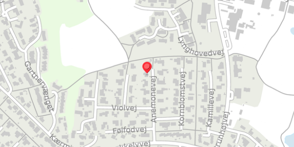 Trafikstøjkort på Anemonevej 13, 8680 Ry