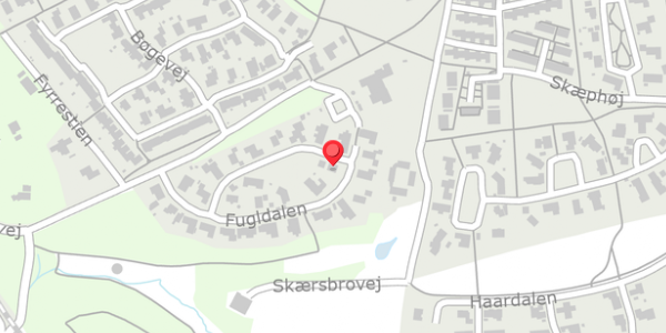 Trafikstøjkort på Fugldalen 13, 8680 Ry
