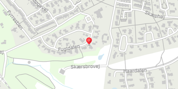 Trafikstøjkort på Fugldalen 20, 8680 Ry