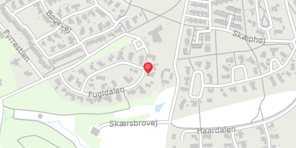 Trafikstøjkort på Fugldalen 24, 8680 Ry