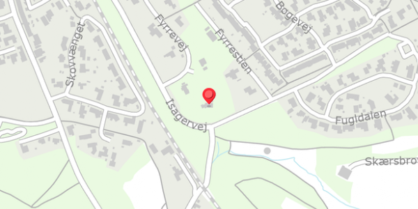 Trafikstøjkort på Fyrrevej 21, 8680 Ry