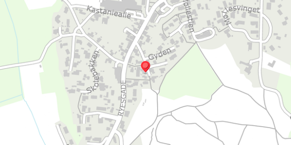 Trafikstøjkort på Gyden 6, . , 8680 Ry