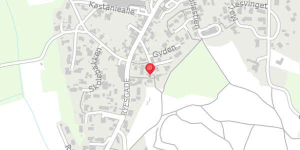 Trafikstøjkort på Gyden 8, 8680 Ry