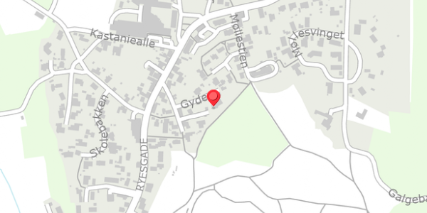 Trafikstøjkort på Gyden 9A, 8680 Ry