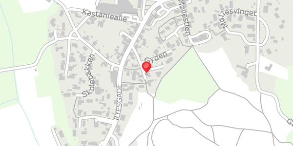 Trafikstøjkort på Gyden 9B, 8680 Ry