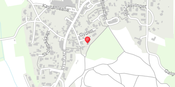 Trafikstøjkort på Gyden 11, 8680 Ry