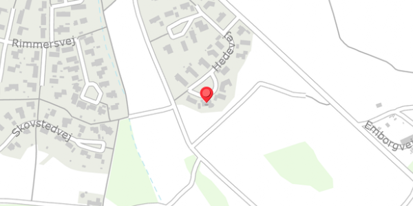 Trafikstøjkort på Hedevej 13, 8680 Ry