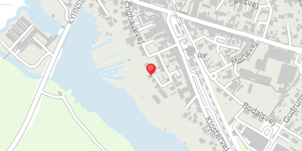 Trafikstøjkort på Hostrupsvej 13, 8680 Ry