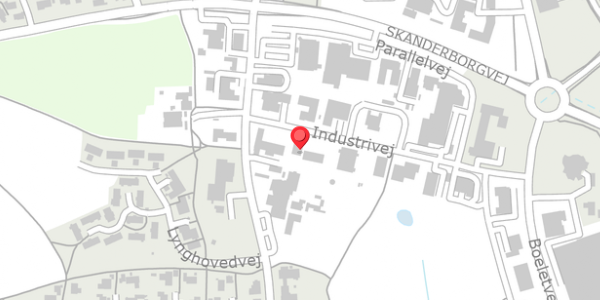 Trafikstøjkort på Industrivej 4, 8680 Ry