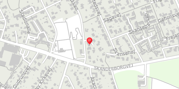 Trafikstøjkort på Kildebakken 8B, 8680 Ry