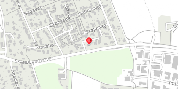 Trafikstøjkort på Odinsvej 2, 8680 Ry