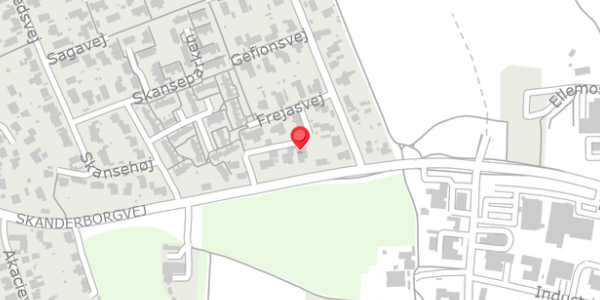 Trafikstøjkort på Odinsvej 6, . , 8680 Ry