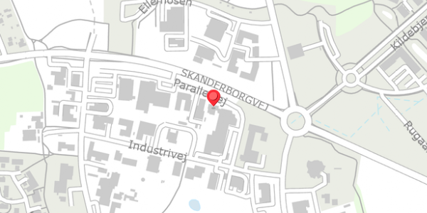 Trafikstøjkort på Parallelvej 9C, 8680 Ry