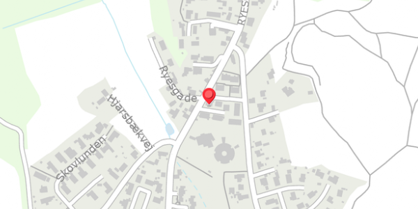 Trafikstøjkort på Ryesgade 43, 8680 Ry