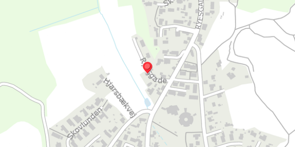 Trafikstøjkort på Ryesgade 60, 8680 Ry