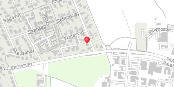 Trafikstøjkort på Thorsvej 1B, . , 8680 Ry