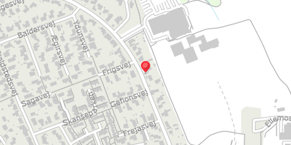 Trafikstøjkort på Thorsvej 20, 8680 Ry