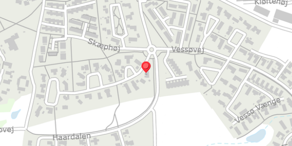 Trafikstøjkort på Tippethøj 9, 8680 Ry