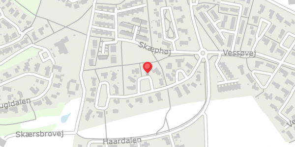 Trafikstøjkort på Tippethøj 14, 8680 Ry