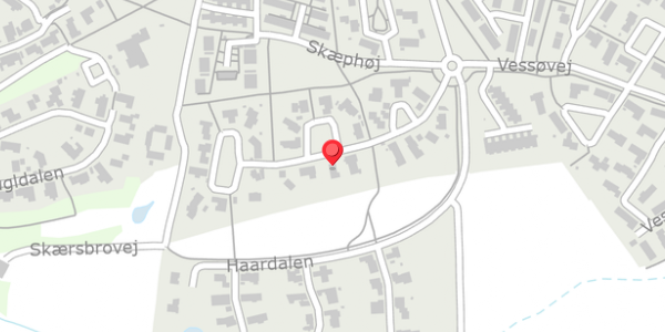 Trafikstøjkort på Tippethøj 19, 8680 Ry
