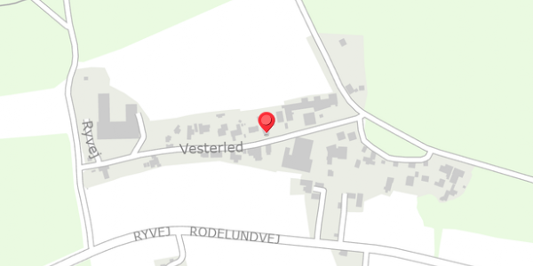 Trafikstøjkort på Vesterled 6, 8680 Ry