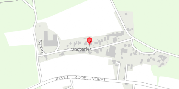 Trafikstøjkort på Vesterled 10, 8680 Ry