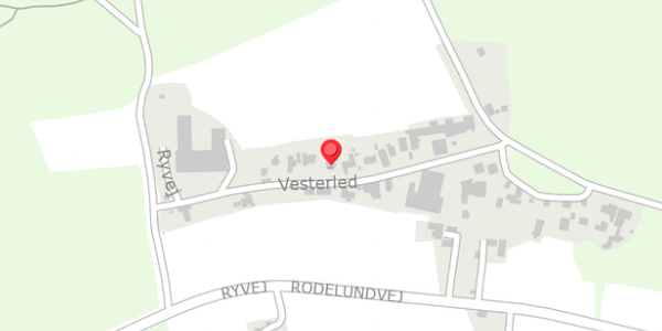 Trafikstøjkort på Vesterled 12, 8680 Ry