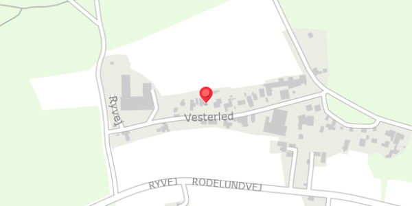 Trafikstøjkort på Vesterled 14, 8680 Ry