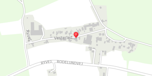 Trafikstøjkort på Vesterled 19, 8680 Ry