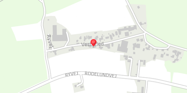 Trafikstøjkort på Vesterled 23, 8680 Ry