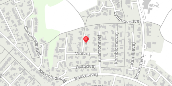 Trafikstøjkort på Violvej 6, 8680 Ry