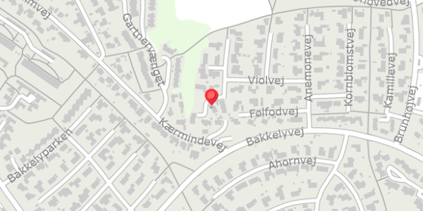 Trafikstøjkort på Violvej 11, 8680 Ry