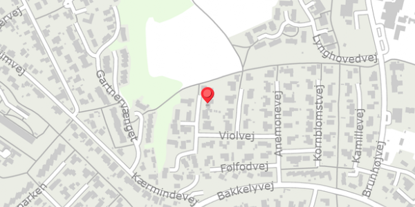 Trafikstøjkort på Violvej 24, 8680 Ry