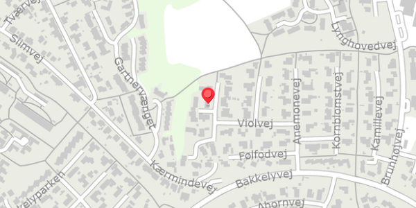 Trafikstøjkort på Violvej 30, 8680 Ry