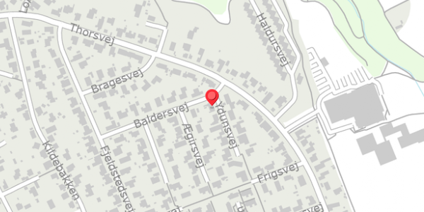 Trafikstøjkort på Ydunsvej 2, . , 8680 Ry