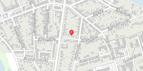 Trafikstøjkort på Bredgade 7, . , 8600 Silkeborg