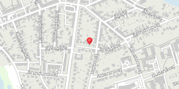 Trafikstøjkort på Bredgade 9, 8600 Silkeborg
