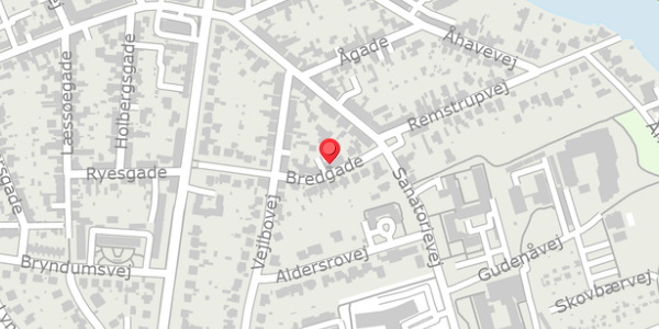 Trafikstøjkort på Bredgade 21, 8600 Silkeborg