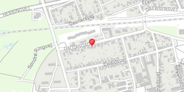 Trafikstøjkort på Dalgasgade 33, . , 8600 Silkeborg