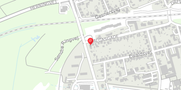 Trafikstøjkort på Dalgasgade 51, . , 8600 Silkeborg