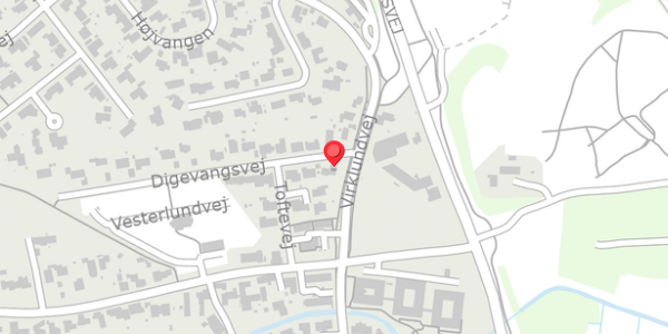 Trafikstøjkort på Digevangsvej 1, 8600 Silkeborg