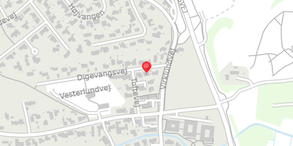 Trafikstøjkort på Digevangsvej 3, 8600 Silkeborg