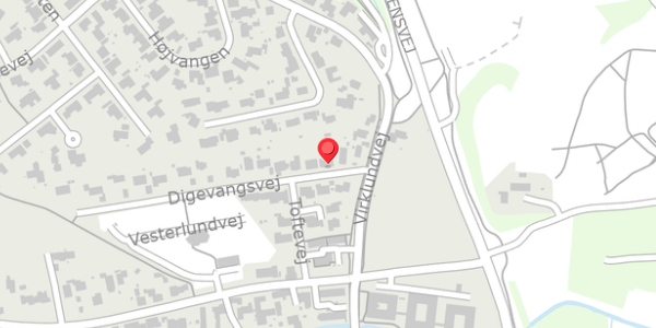 Trafikstøjkort på Digevangsvej 4, 8600 Silkeborg