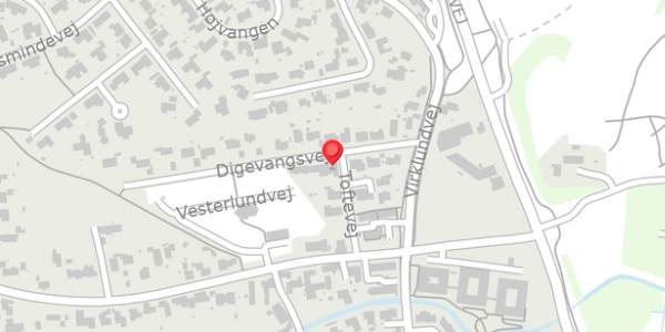 Trafikstøjkort på Digevangsvej 7, 8600 Silkeborg