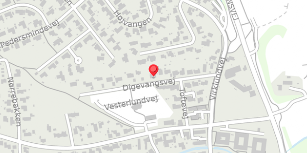 Trafikstøjkort på Digevangsvej 16, . , 8600 Silkeborg