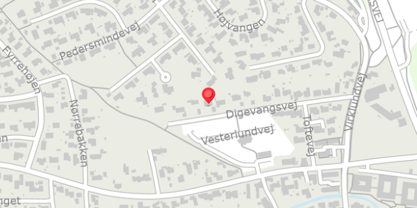 Trafikstøjkort på Digevangsvej 24, . , 8600 Silkeborg