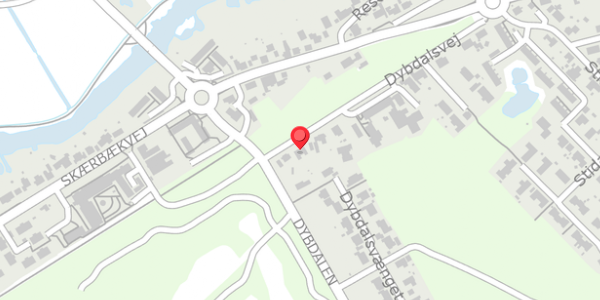 Trafikstøjkort på Dybdalsvej 21, . , 8600 Silkeborg