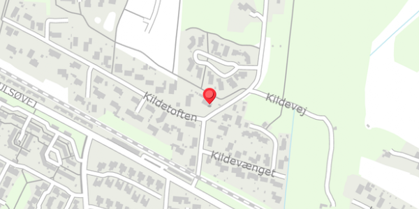 Trafikstøjkort på Kildetoften 2, 8600 Silkeborg